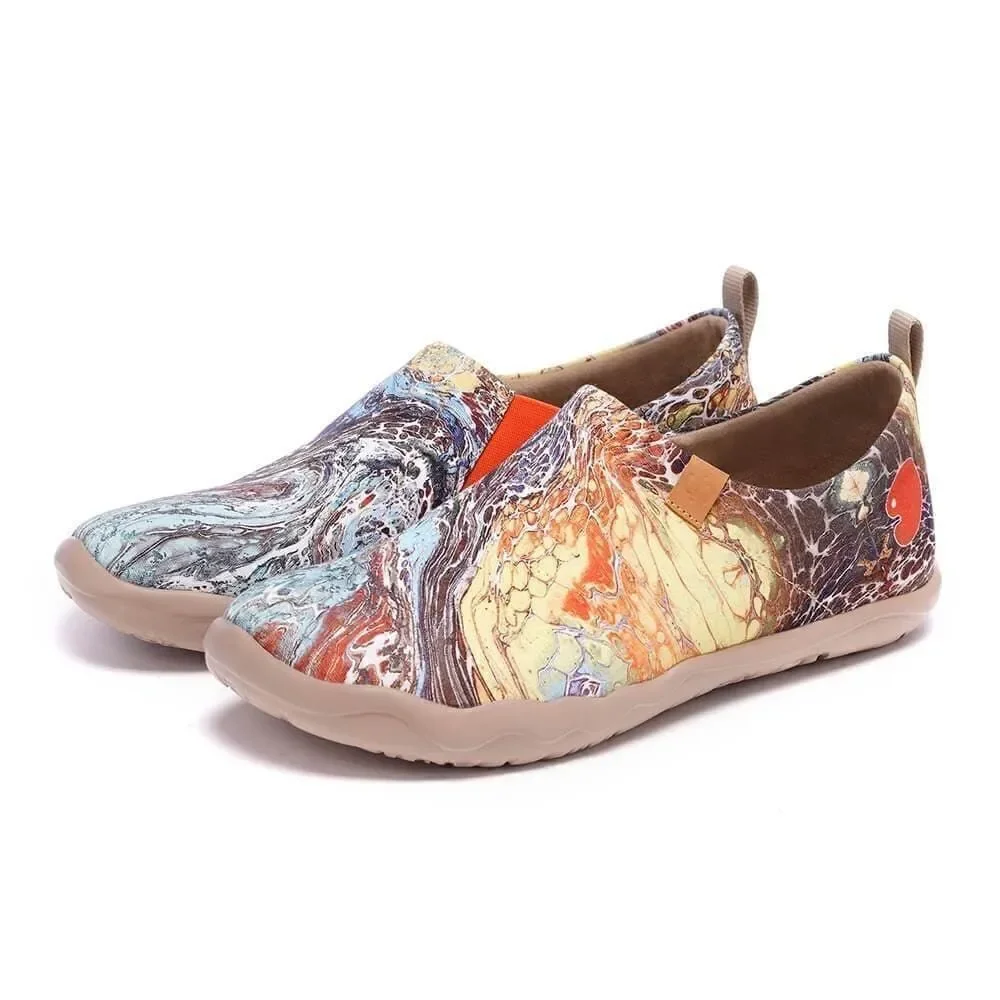 UIN Men's Walking Shoes Slip On Loafers (Arts & Drafts Toledo) New No Box